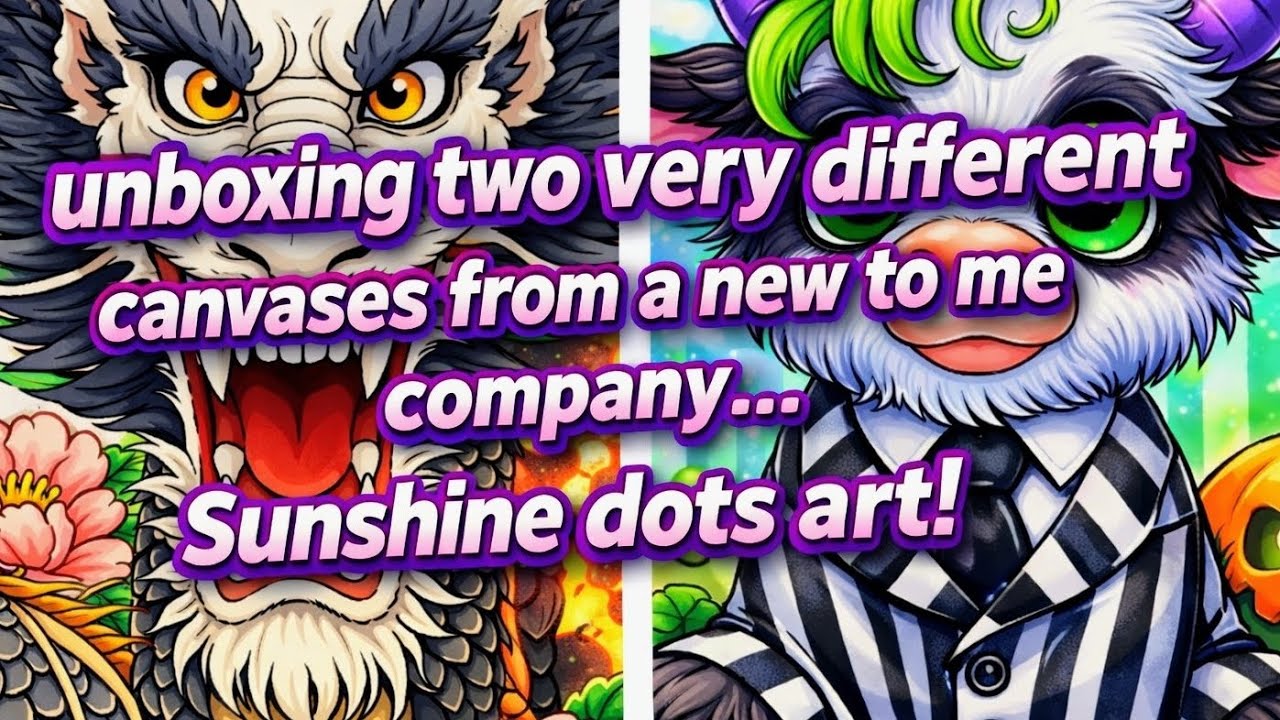 Come and explore two very different canvases from a new to me company @sunshinedotsart 