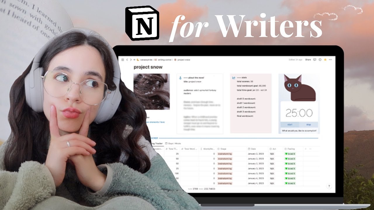 Как я организую свои ПИСЬМА в NOTION 2024! 🖋️📊🔍 трекер написания, организация незавершённой работ...
