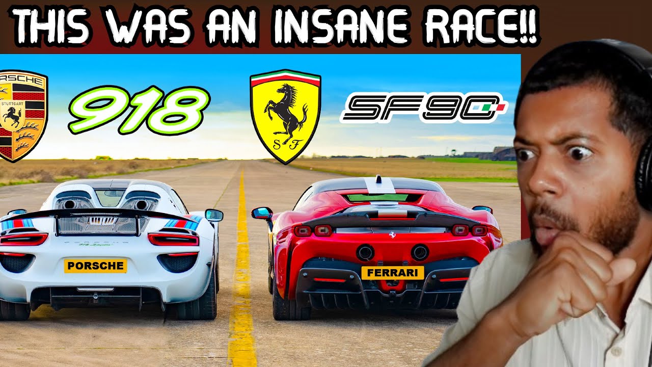 Porsche 918 Spyder vs Ferrari SF90 - Drag Race | Reaction
