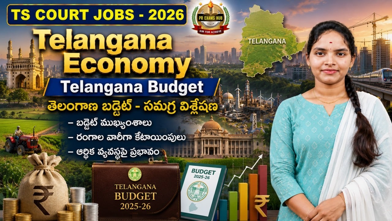 TS District Court 2026 | Telangana Budget 2025-26 MCQs | Office Subordinate & Process Server |