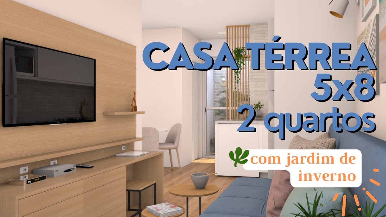 Casa Térrea 5x8 - 2 quartos