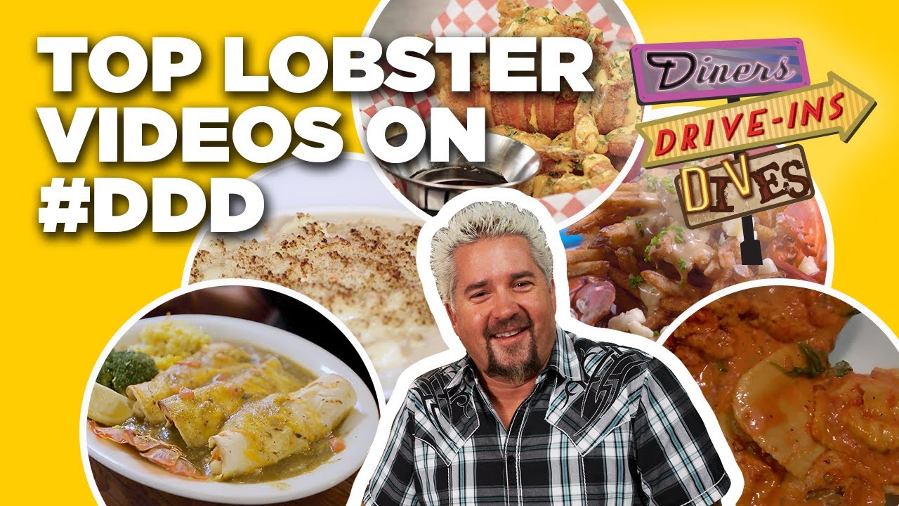 Top 5 Craziest #DDD Lobster Videos with Guy Fieri | Diners, Drive-Ins and Dives | Food Network