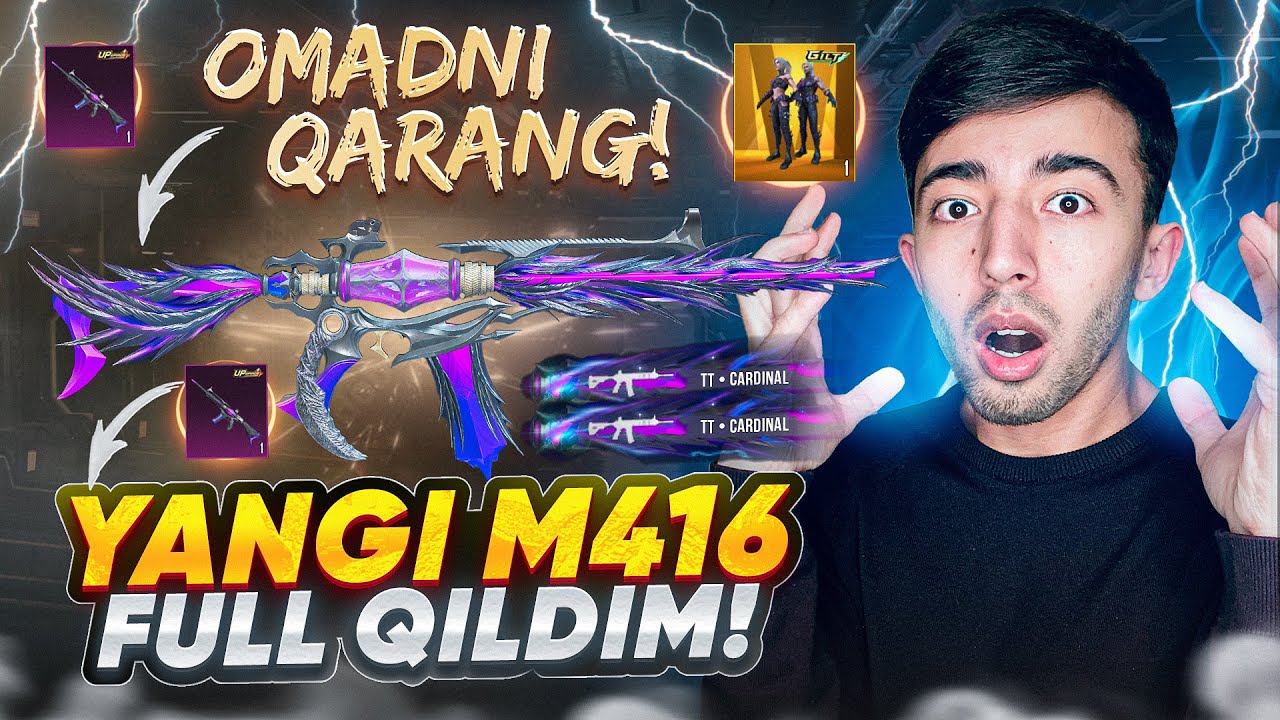 10,000 UC YANGI M416 FULL QILDIM 🥵 PUBG MOBILE!!!