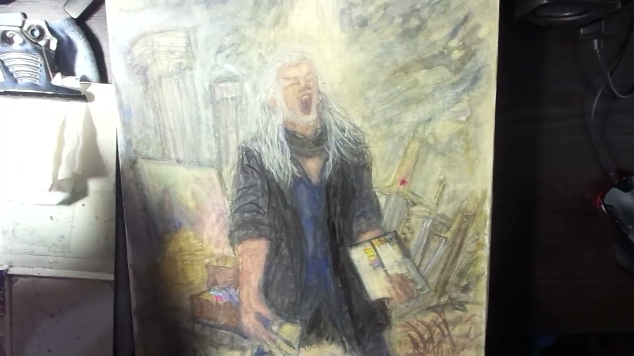 苦難に耐え咆哮する絵描き 制作中動画その9