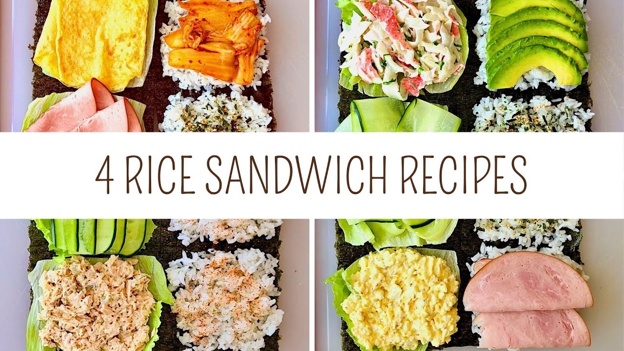 4 New Ways to Make Sandwiches with Rice (Folded Kimbap Wrap)