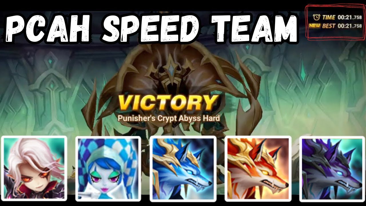Noob Builds Very Fast Punisher's Crypt Abyss Hard Team!!!