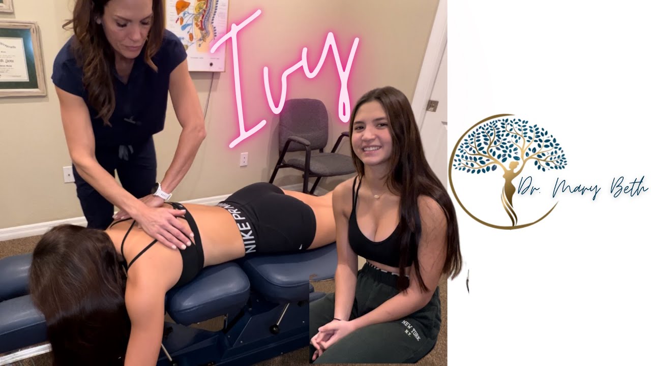 Swimmer is Fish out of water on Dry Land!  See how Full body, Head-to-toe adjustment helps Ivy.