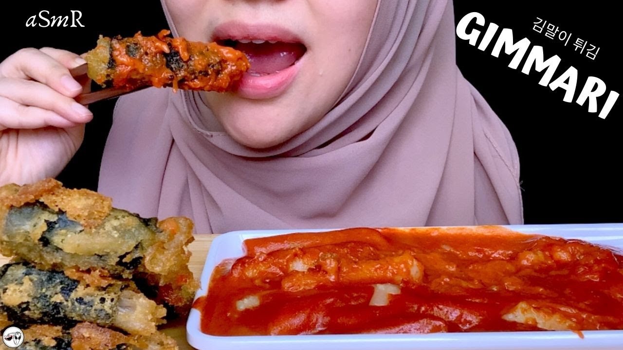 ASMR | GIMMARI FRIED SEAWEED ROLL 김말이 튀김 + TTEOKBOKKI 떡볶이 매운 떡| Eating Sounds | No Talking