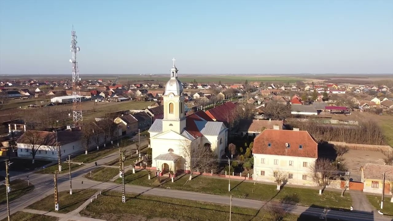 Biled, Timis, Romania - Sunset Drone Scan