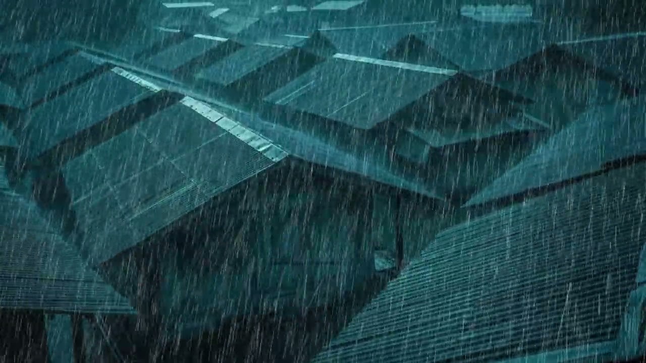No Ads Rain Sounds for Sleeping – Massive Heavy Rain On the Tin Roof ASMR for Sleep