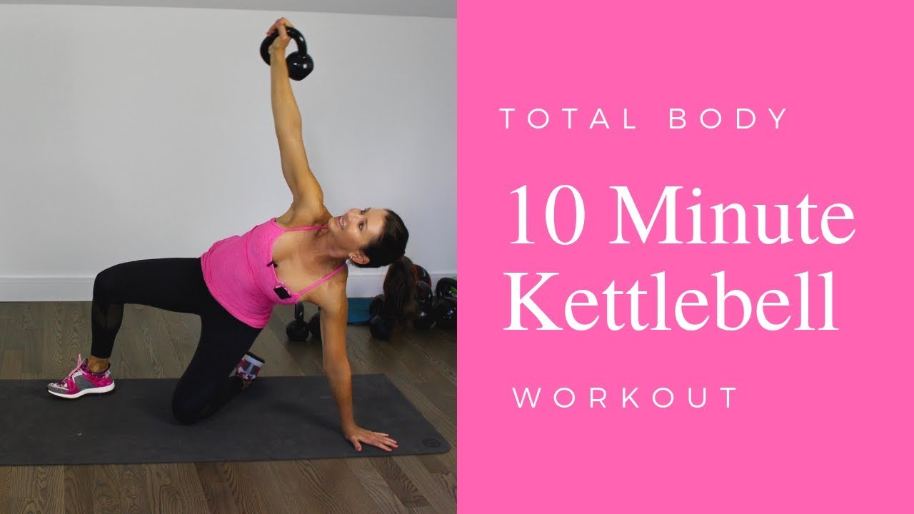 10 MINUTE KETTLEBELL STRENGTH  WORKOUT - TOTAL BODY CIRCUIT INCLUDING TUTORIAL
