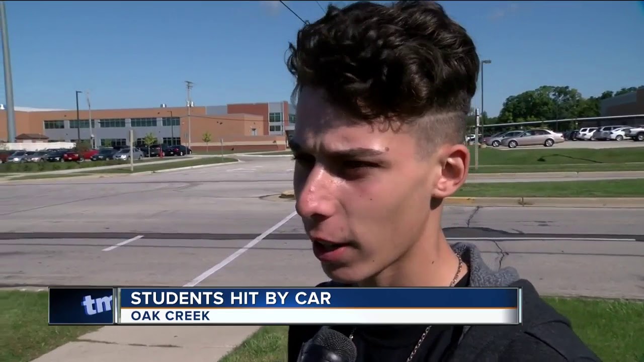 Two students hit by car at Oak Creek High School