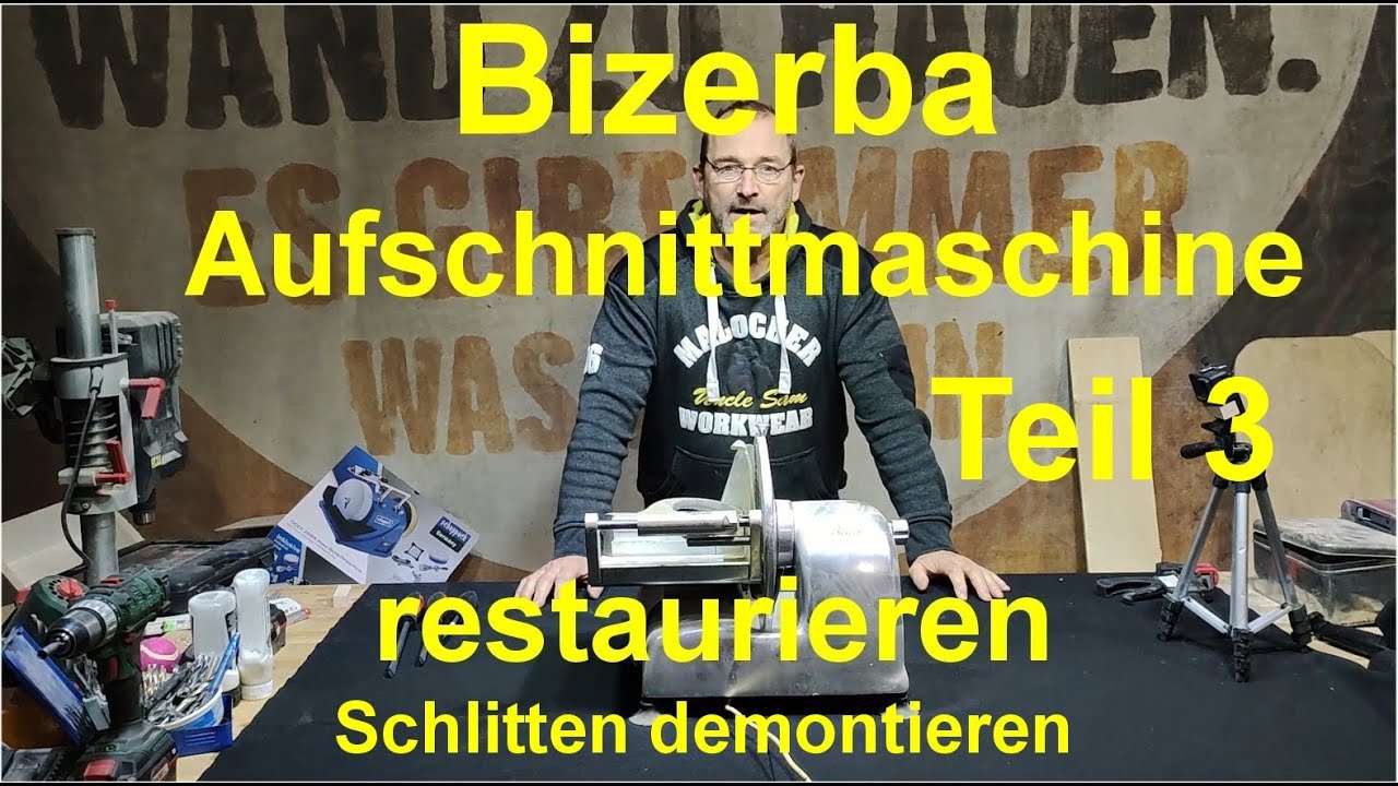 Bizerba VS6 restaurieren Teil 3 zerlegen des Schlitten