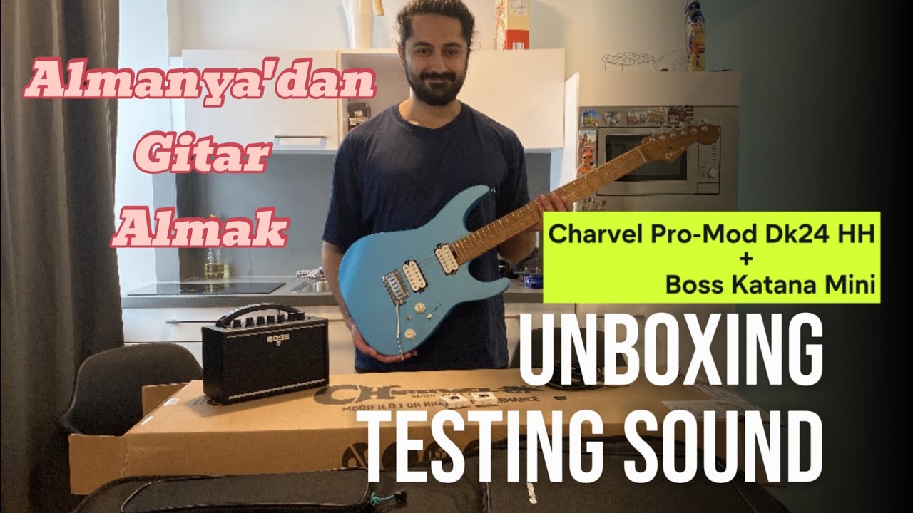 Unboxing / Testing Charvel Pro-Mod DK24 HH + Boss Katana Mini Amp Thomann