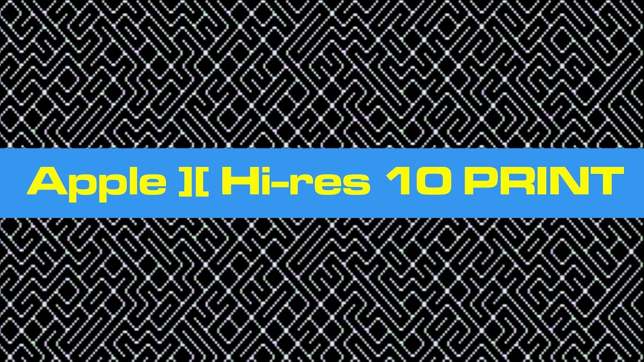 Apple II Hi-res 10 PRINT *or* Robin vs. Applesoft BASIC