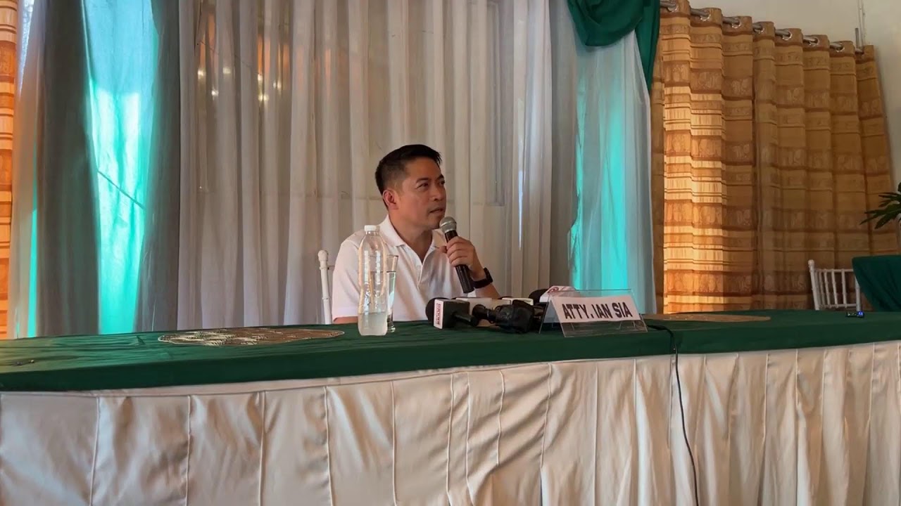 Pasig representative bet Ian Sia holds press briefing after Comelec show cause order