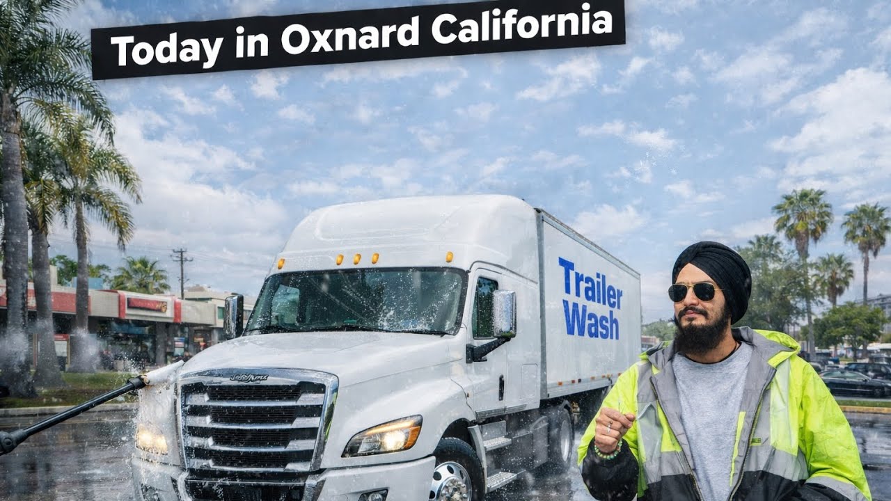 California truck vlog 42 || 100 dollars street trailer wash || load cancel 2 times || America 