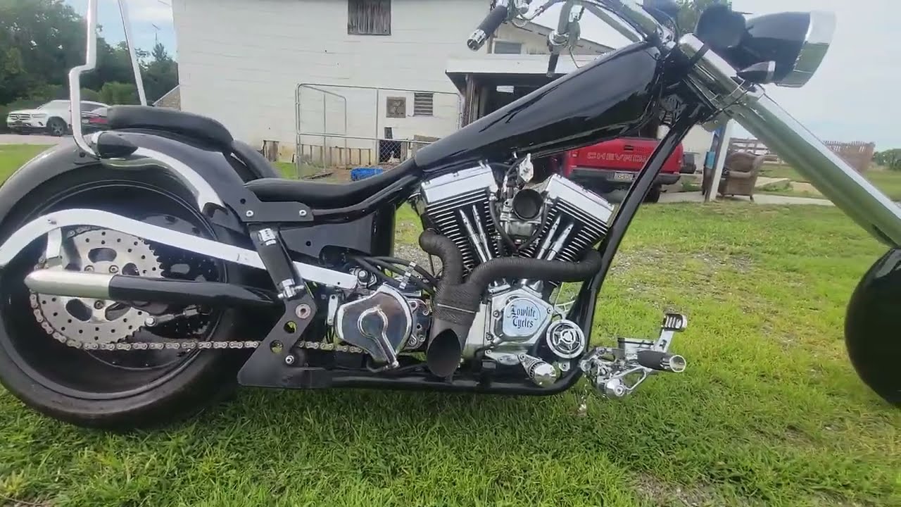 VIRAL! Custom Chopper in Black and Crome Paint 