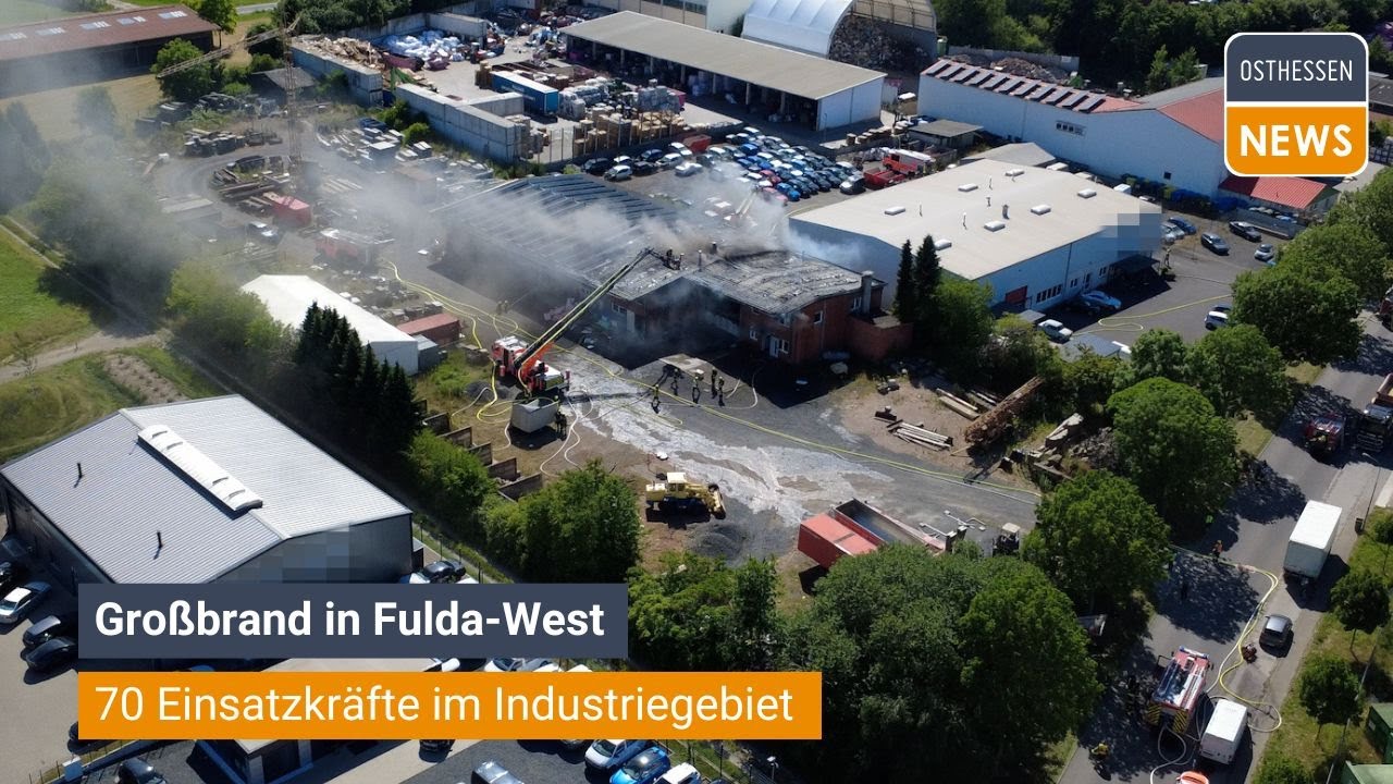 FULDA: 70 Feuerwehr-Einsatzkräfte im Industriegebiet