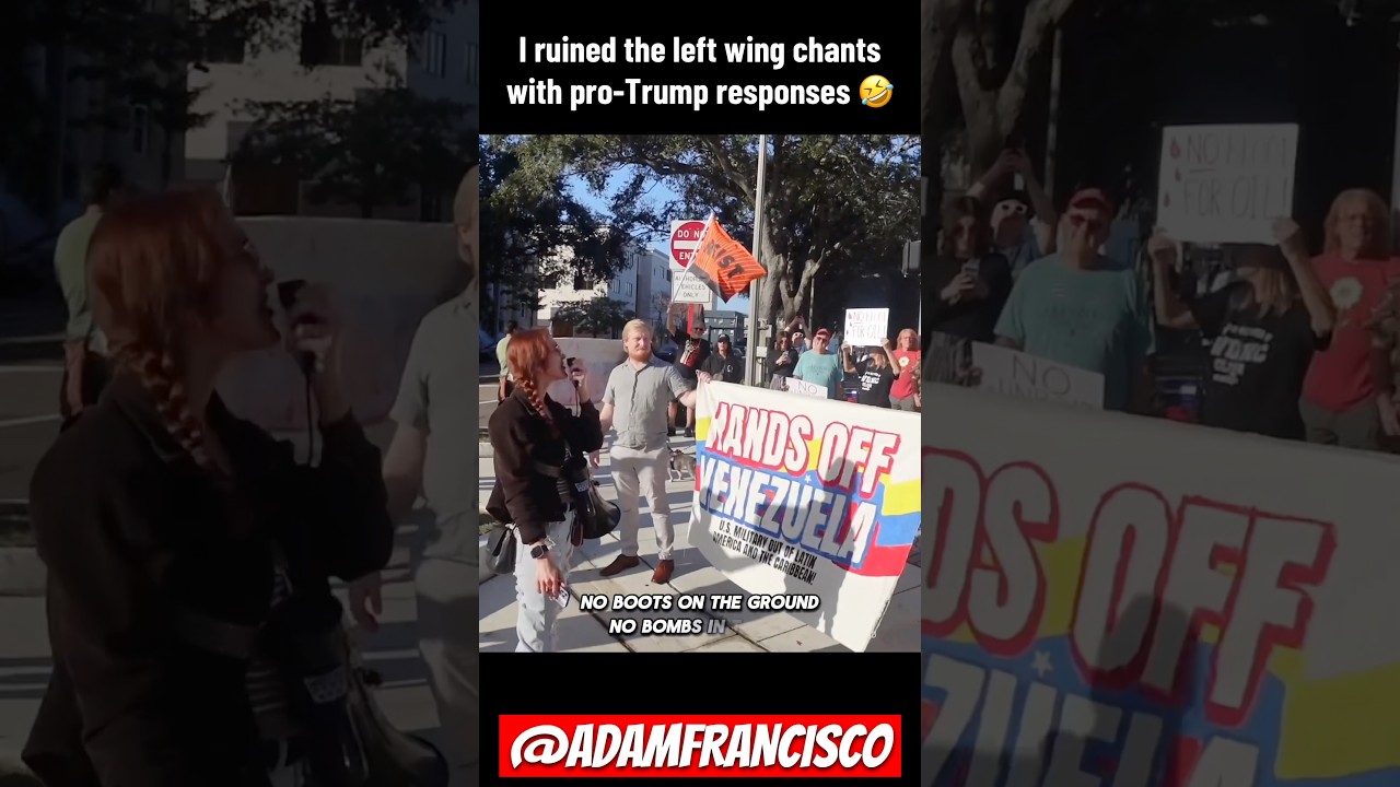 I ruined the left wing chants with pro-Trump responses 🤣