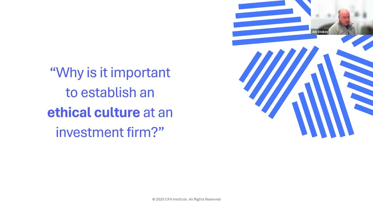 Webinar Series: Ethical Decision-Making for Investment Professionals