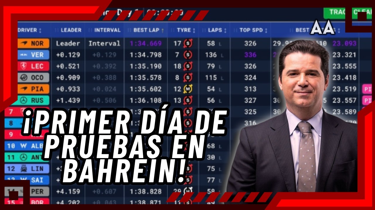 Bahréin dia 1: Norris sorprende y marca el mejor tiempo