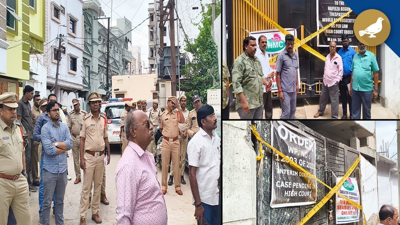 Mild tension in Old city, Two Illegal Constructions Sealed in Misrigunj by GHMC