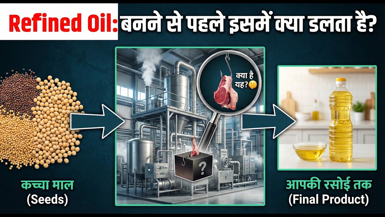 Refined Oil का सच: आपकी रसोई तक पहुँचने से पहले इसमें क्या होता है?