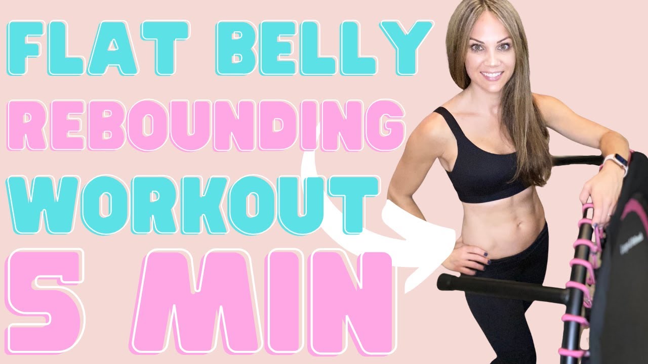 5 Minute Standing Flat-Belly Rebounder Workout | Standing ABS on the Mini Trampoline Workout