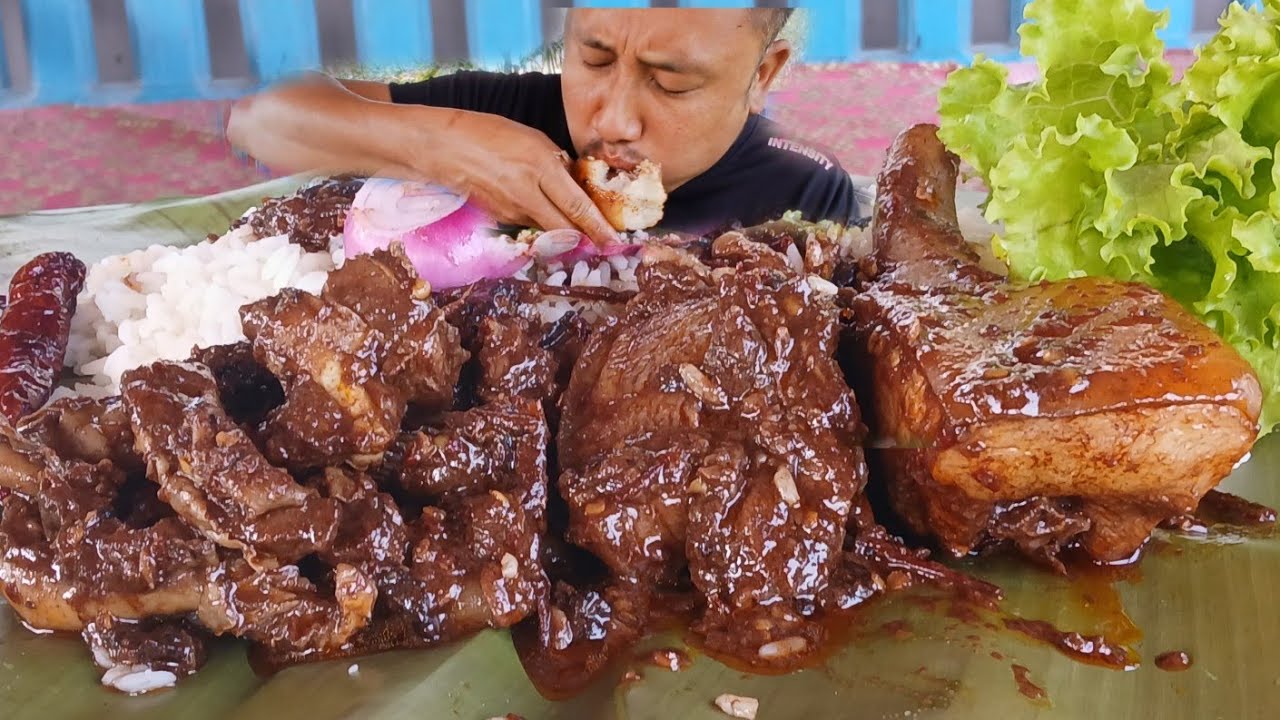 Delicious pork belly curry mukbang pure naga style 😋 