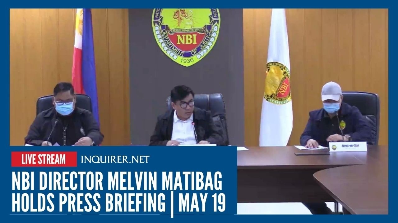 LIVE: NBI Director Melvin Matibag holds press briefing | May 19