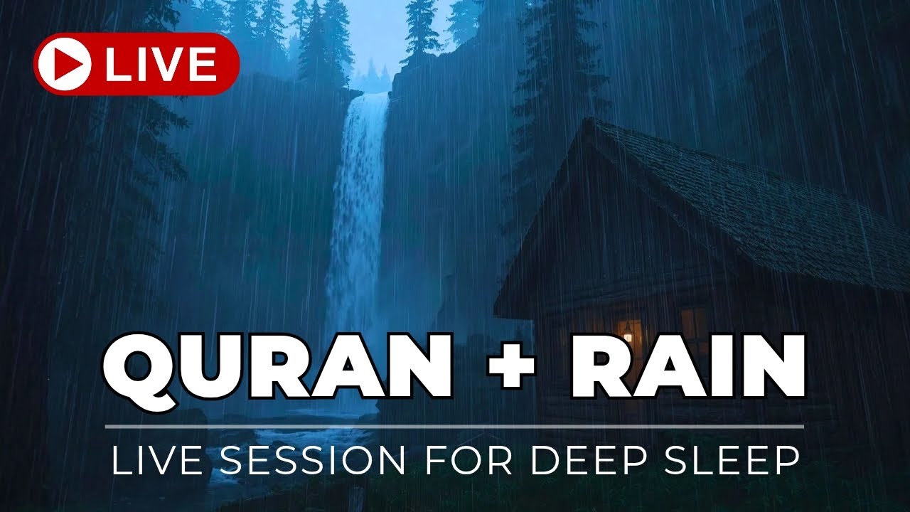 HEAVY RAIN with Quran Recitation for Sleep Immediately, Relax, ASMR