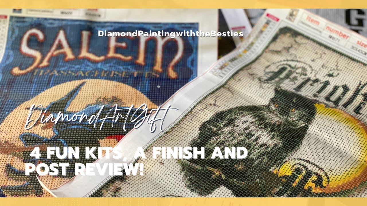 Unboxing DiamondArtGift: 4 Fun Kits, A Finish and Post Review!