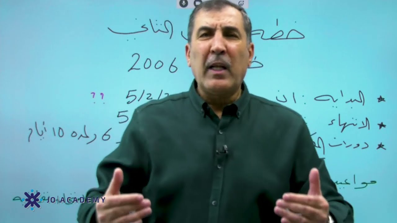 خطة الفصل الثاني لطلاب التوجيهي 2006 في مادة الرياضيات (علمي) - الاستاذ محمد صالح