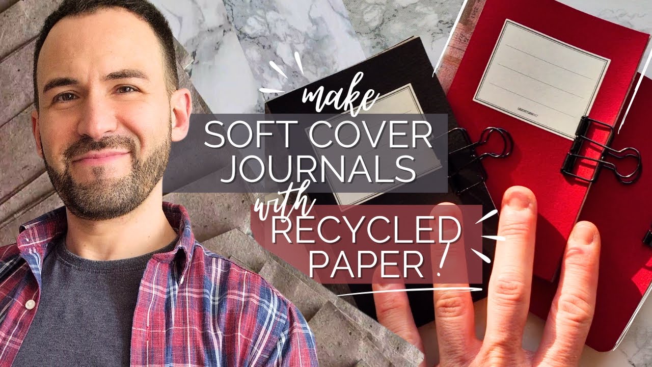 Make NOTEBOOKS with RECYCLED packaging PAPER! 📓 Easy binding and full tutorial!