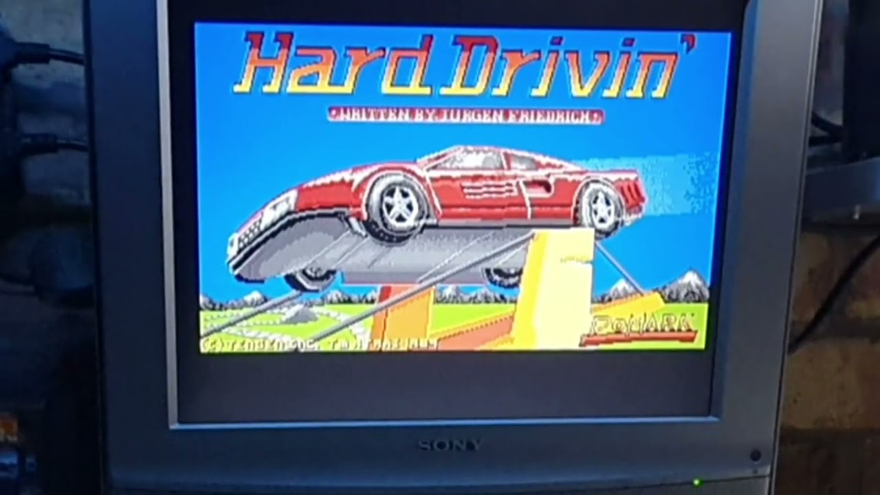 Hard Drivin' AMIGA A500+ without vs with TF536 ACCELERATOR