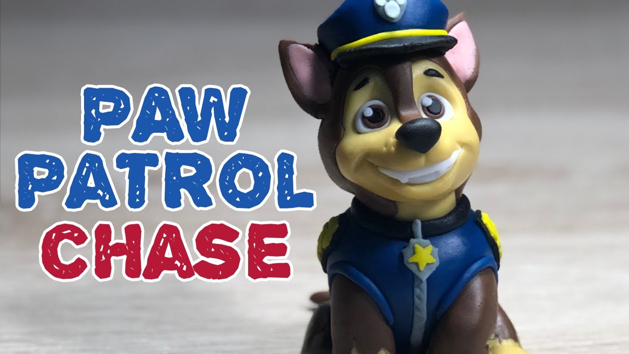 Fondant figure - CHASE from PAW PATROL