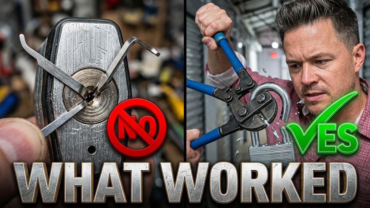 How to cut a padlock with a Bolt Cutter by Heath Anderson @HealthybyHeath