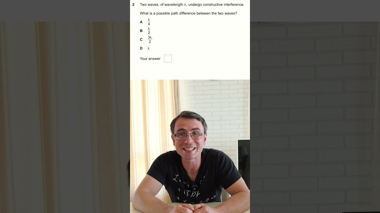 You MUST Know this A Level Physics Question