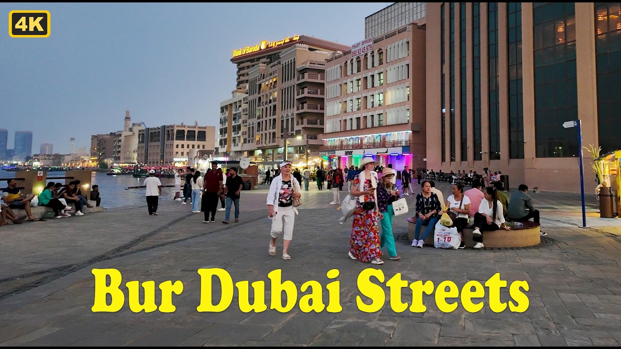 This is Bur Dubai | Al Ghubaiba Bus Station to Sharaf DG Metro Station | 4K Evening Walking Tour