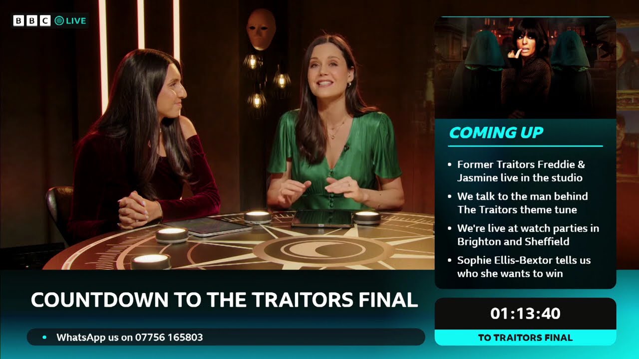 Countdown to the Traitors Final 2026 - BBC live stream