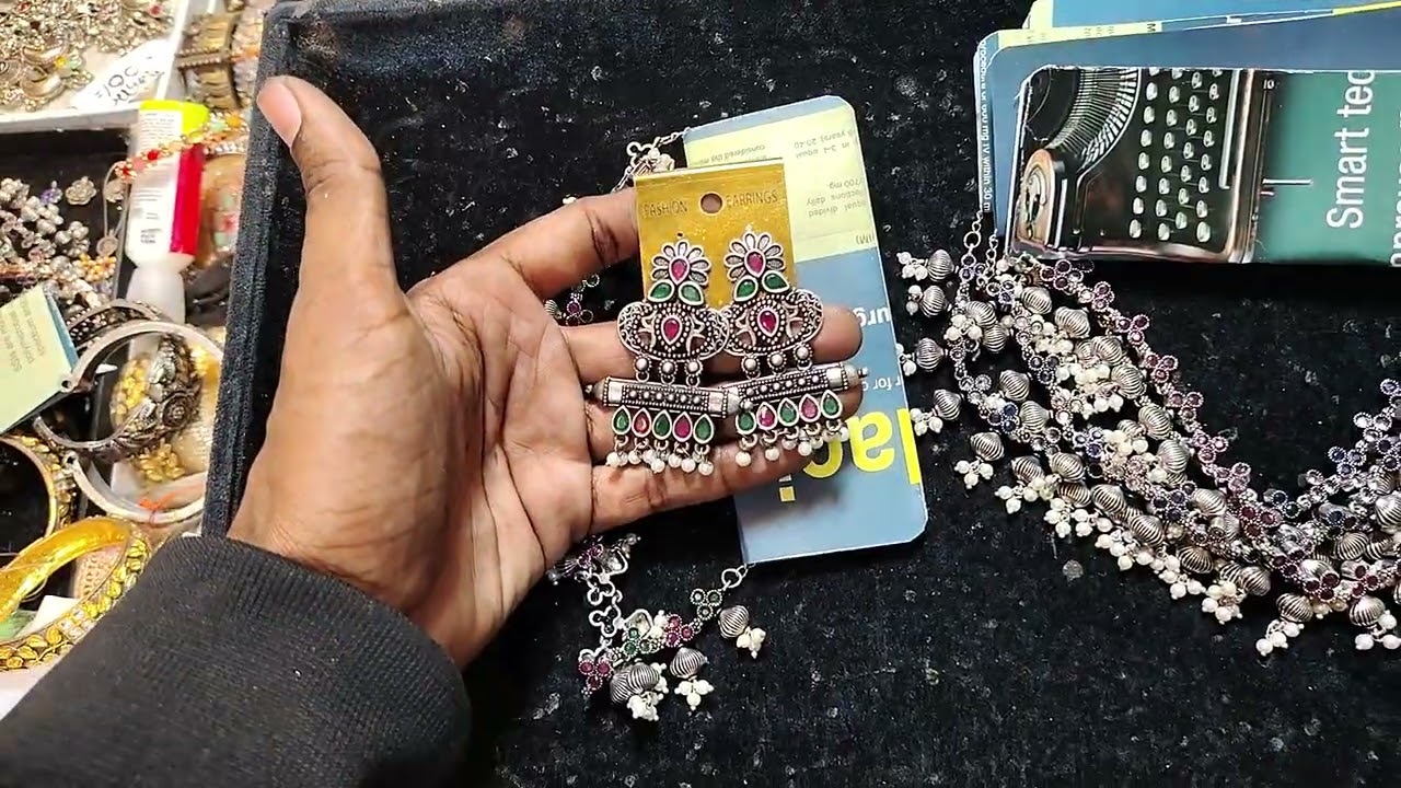 জার্মান সিলভার বডির উপর ডায়মন্ড কাট স্টোন | নতুন কালারফুল নেকলেস কালেকশন | Full Video