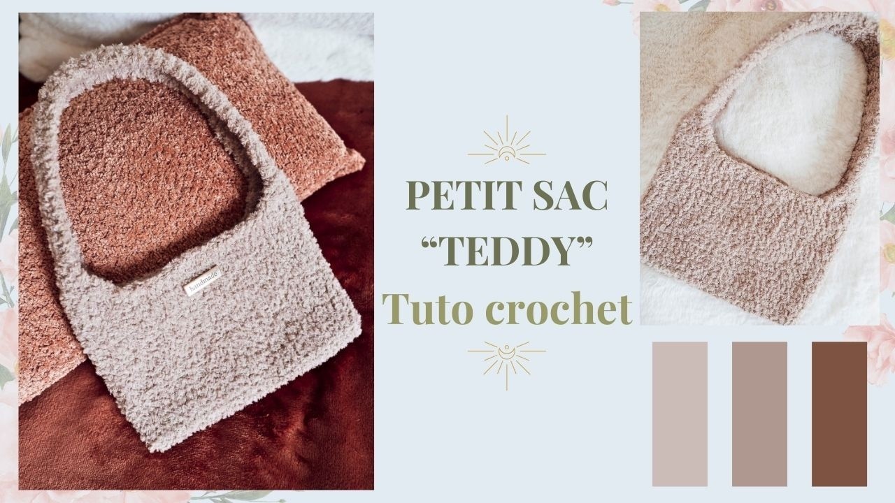Tuto crochet sac TEDDY facile - Petit sac tendance effet fourrure