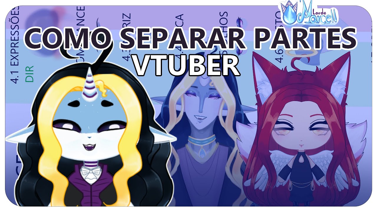 COMO SEPARAR AS PARTES MODELO VTUBER 2D - TUTORIAL DE COMO FAZER UM MODELO VTUBER 2D DO ZERO