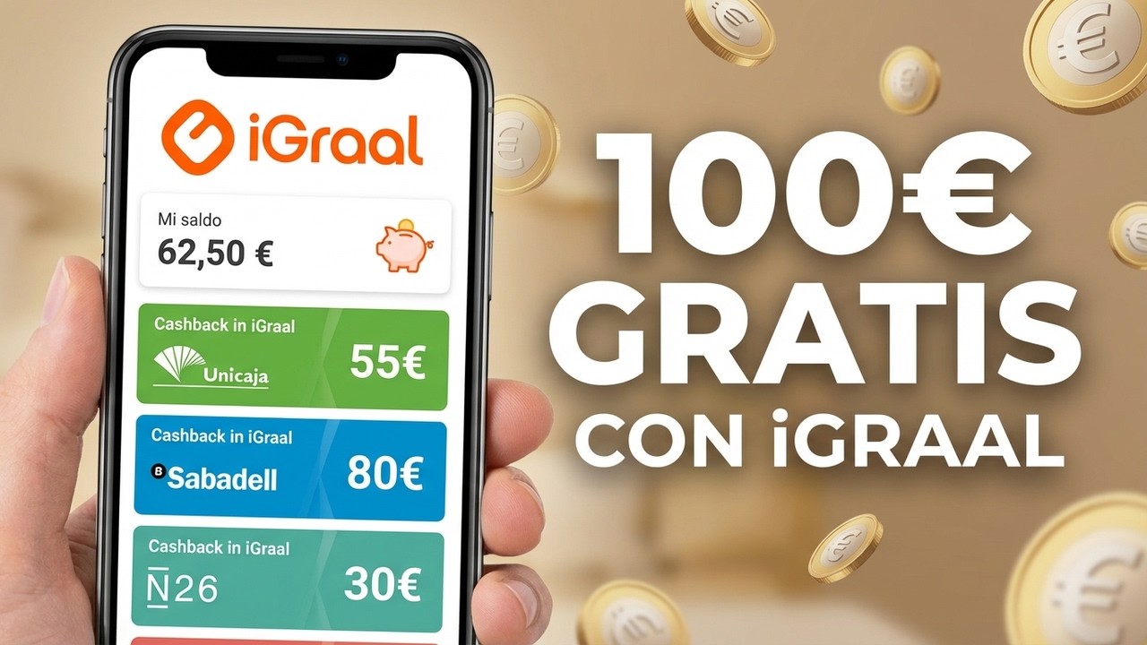 100&euro; GRATIS con iGraal 🔥 Regalan Dinero por abrir Cuentas Bancarias (SIN Comisiones)