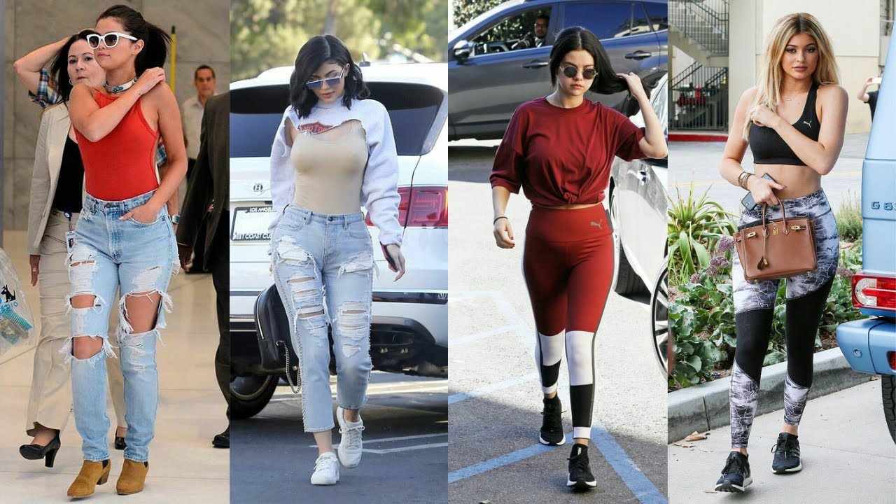 Selena Gomez Vs Kylie Jenner street style looks#Selenagomez#Kyliejenner#celebritystyle#KQinspostyle