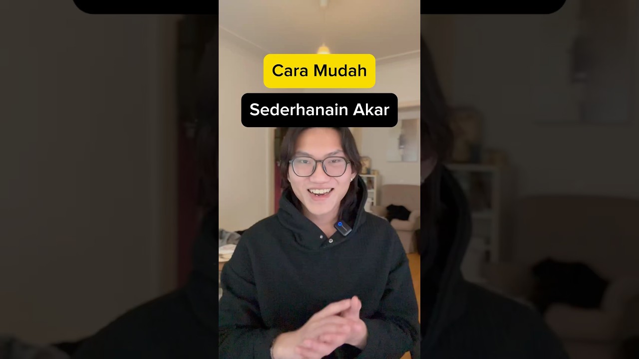 sederhanain akar mudah banget abis nonton ini. #belajarsemenit #itb #mat