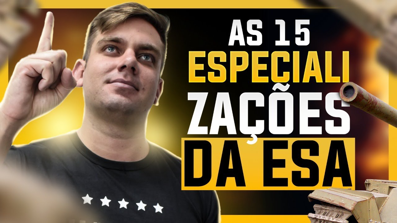 Todas as áreas que o Sargento da ESA pode escolher