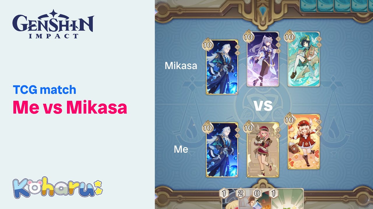 TCG match: Me vs Mikasa | Freeze Burn 2 deck | Genshin Impact