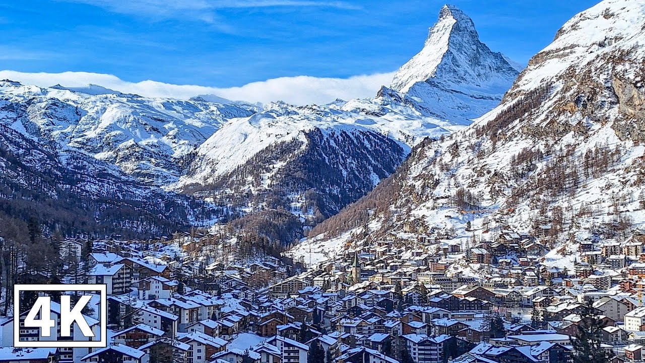 Switzerland’s Most Beautiful Town · Zermatt｜Stunning Views Beneath the Matterhorn｜4K